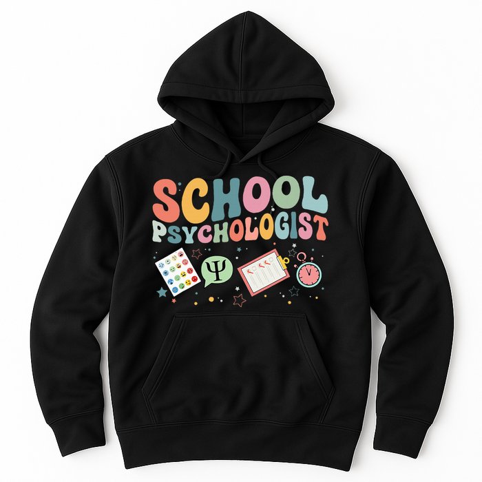 School Psychologist Groovy Psychology Teacher Hoodie