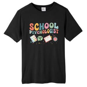 School Psychologist Groovy Psychology Teacher Tall Fusion ChromaSoft Performance T-Shirt