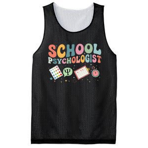 School Psychologist Groovy Psychology Teacher Mesh Reversible Basketball Jersey Tank