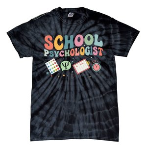 School Psychologist Groovy Psychology Teacher Tie-Dye T-Shirt