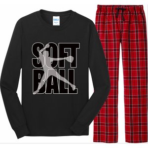 Softball Pitcher Great N Player Practice Cool Gift Long Sleeve Pajama Set