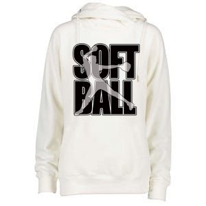 Softball Pitcher Great N Player Practice Cool Gift Womens Funnel Neck Pullover Hood