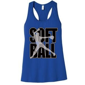 Softball Pitcher Great N Player Practice Cool Gift Women's Racerback Tank