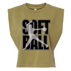 Softball Pitcher Great N Player Practice Cool Gift Garment-Dyed Women's Muscle Tee