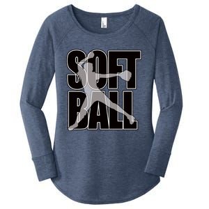 Softball Pitcher Great N Player Practice Cool Gift Women's Perfect Tri Tunic Long Sleeve Shirt