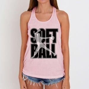 Softball Pitcher Great N Player Practice Cool Gift Women's Knotted Racerback Tank