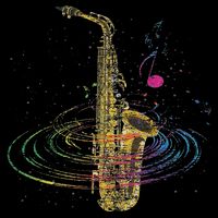 Sax Player Gift Idea Saxophonist Music Notes Saxophone Button