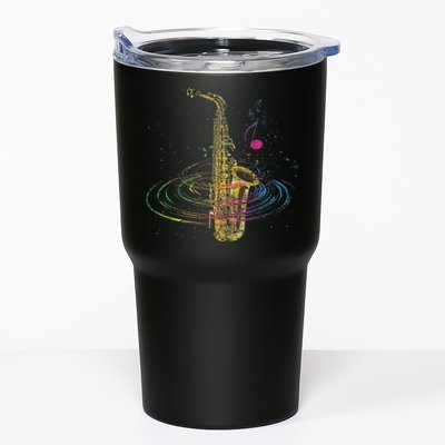 Sax Player Gift Idea Saxophonist Music Notes Saxophone Tumbler