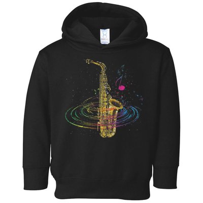 Sax Player Gift Idea Saxophonist Music Notes Saxophone Toddler Hoodie