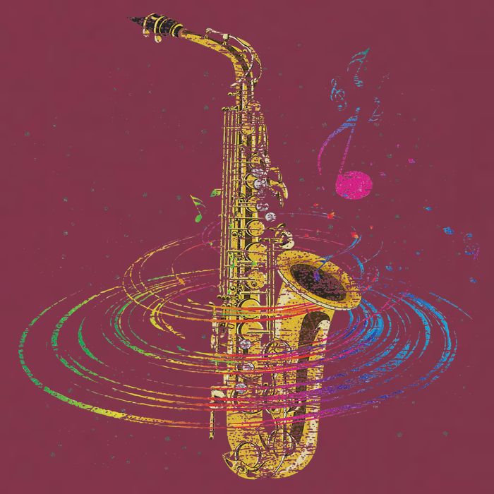 Sax Player Gift Idea Saxophonist Music Notes Saxophone 16oz Travel Tumbler