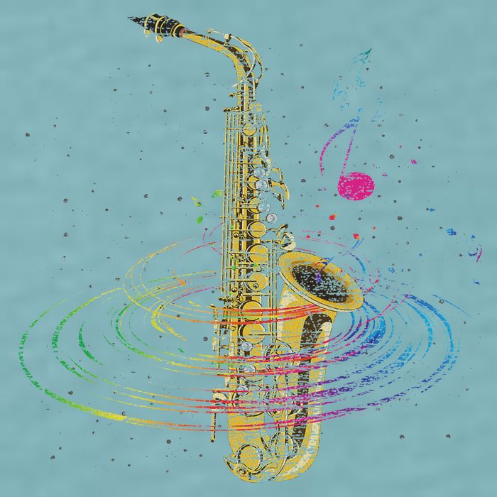 Sax Player Gift Idea Saxophonist Music Notes Saxophone Sueded Cloud Jersey T-Shirt