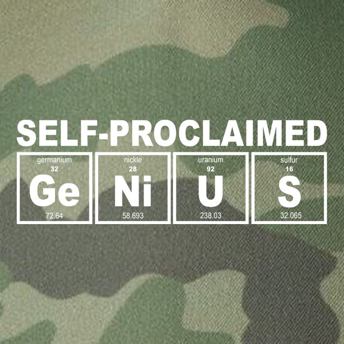 Self Proclaimed Genius Funny Periodic Table Legacy Tie Dye Trucker Hat