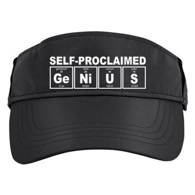 Self Proclaimed Genius Funny Periodic Table Adult Drive Performance Visor
