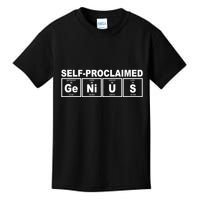 Self Proclaimed Genius Funny Periodic Table Kids T-Shirt