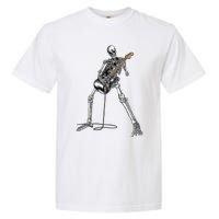 Skeleton Playing Guitar Rock And Roll Graphic Band Garment-Dyed Heavyweight T-Shirt