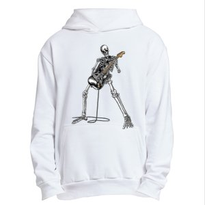 Skeleton Playing Guitar Rock And Roll Graphic Band Urban Pullover Hoodie