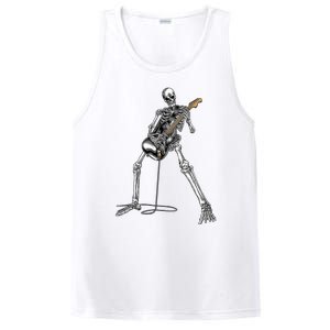 Skeleton Playing Guitar Rock And Roll Graphic Band PosiCharge Competitor Tank