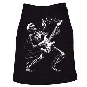 Skeleton Playing Guitar Music Gifts Rock Band Doggie Tank