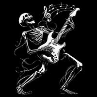 Skeleton Playing Guitar Music Gifts Rock Band Youth Performance Sprint T-Shirt