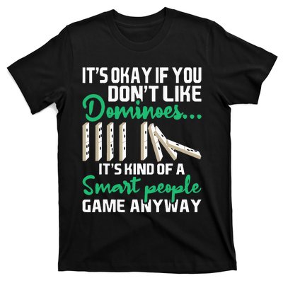 Smart People Game Anyway Dominoes Lover Domino Player T-Shirt