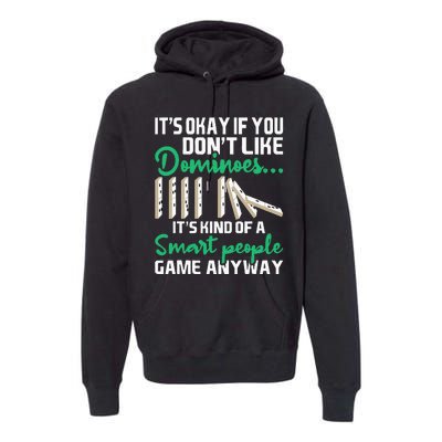 Smart People Game Anyway Dominoes Lover Domino Player Premium Hoodie