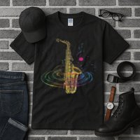Sax Player Gift Idea Saxophonist Music Notes Saxophone Tall T-Shirt