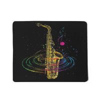 Sax Player Gift Idea Saxophonist Music Notes Saxophone Mousepad