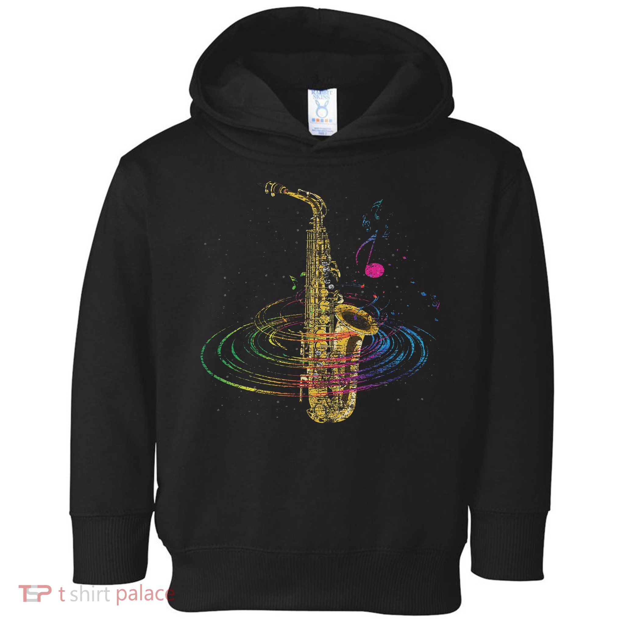 Sax Player Gift Idea Saxophonist Music Notes Saxophone Toddler Hoodie