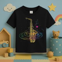 Sax Player Gift Idea Saxophonist Music Notes Saxophone Toddler T-Shirt