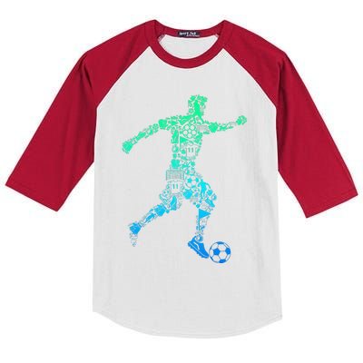 Soccer Player Gift Kids Colorblock Raglan Jersey