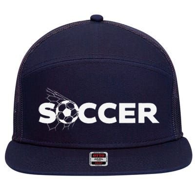 Soccer Players Gift 7 Panel Mesh Trucker Snapback Hat