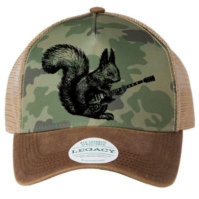 Squirrel Playing Guitar Funny Squirel Guitar Lover Guitar Legacy Tie Dye Trucker Hat
