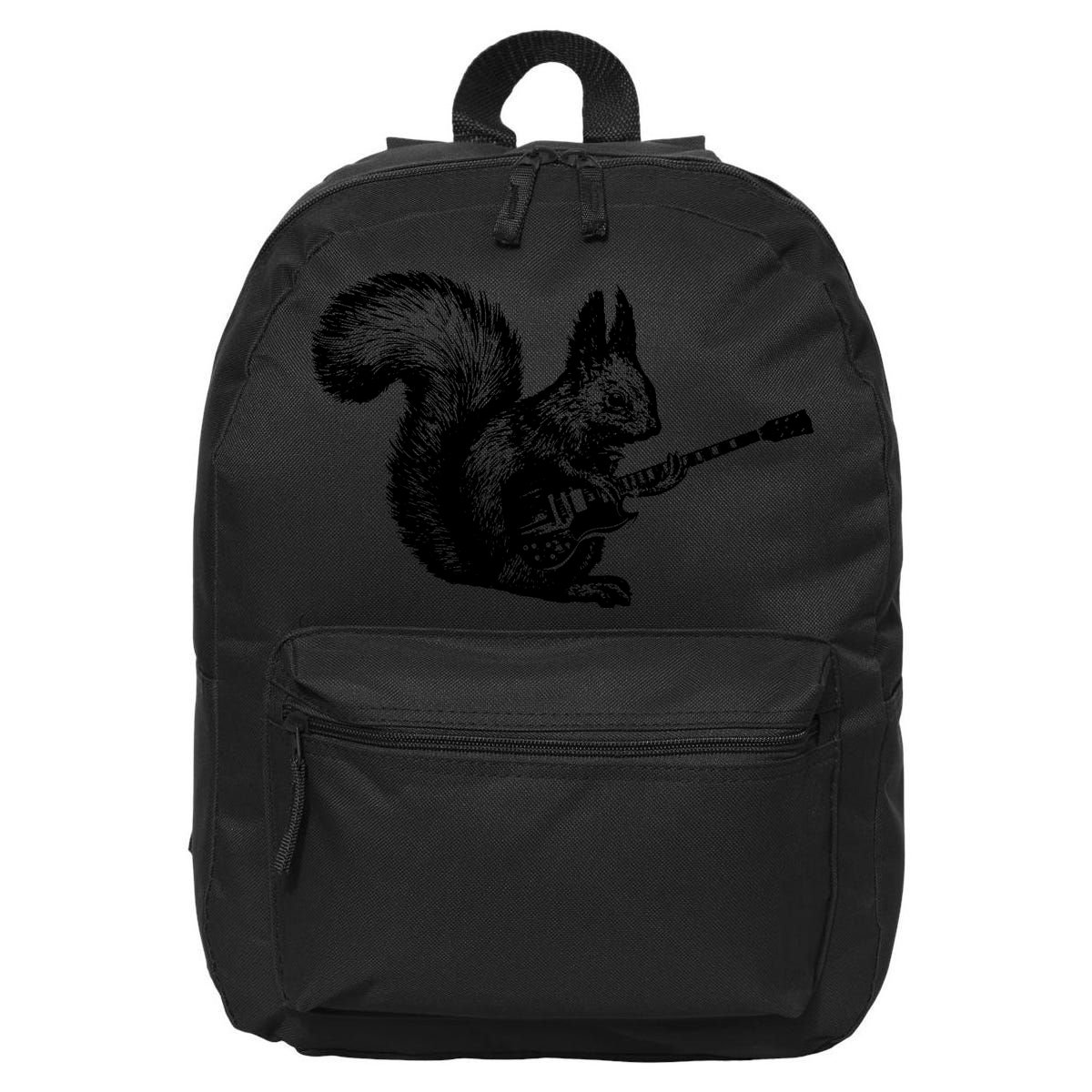 Squirrel Playing Guitar Funny Squirel Guitar Lover Guitar 16 in Basic Backpack