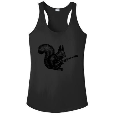 Squirrel Playing Guitar Funny Squirel Guitar Lover Guitar Ladies PosiCharge Competitor Racerback Tank