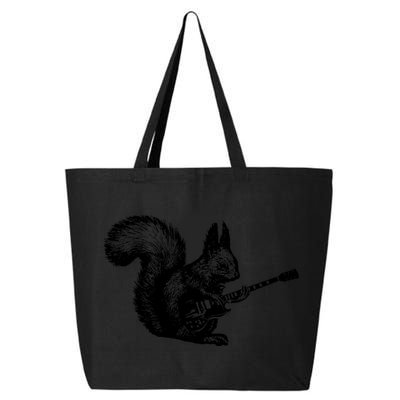 Squirrel Playing Guitar Funny Squirel Guitar Lover Guitar 25L Jumbo Tote