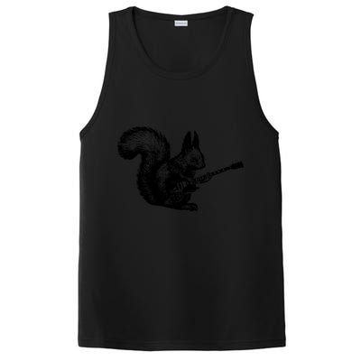 Squirrel Playing Guitar Funny Squirel Guitar Lover Guitar PosiCharge Competitor Tank