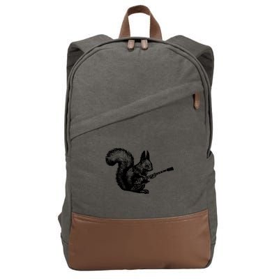 Squirrel Playing Guitar Funny Squirel Guitar Lover Guitar Cotton Canvas Backpack