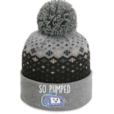 So Pumped Gift Funny Insulin Pump Diabetic Diabetes Awareness Cool Gift The Baniff Cuffed Pom Beanie