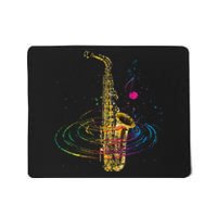 Sax Player Gift Idea Saxophonist Music Notes Saxophone Mousepad