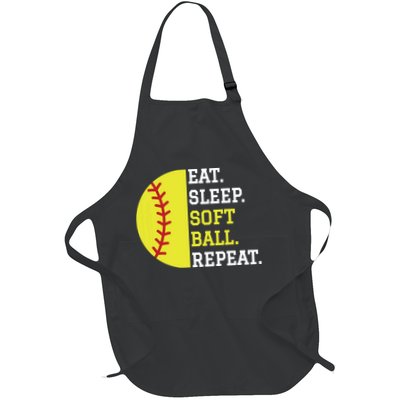 Softball Player Girl Teen Eat Sleep Softball Repeat Apron