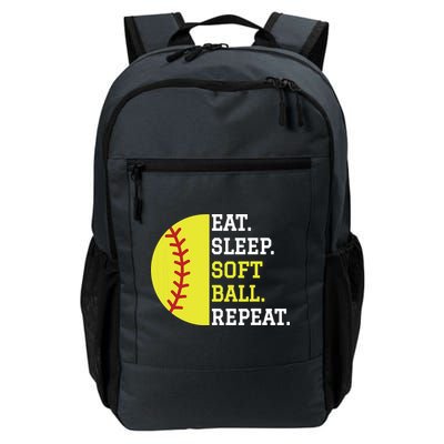 Softball Player Girl Teen Eat Sleep Softball Repeat Backpack
