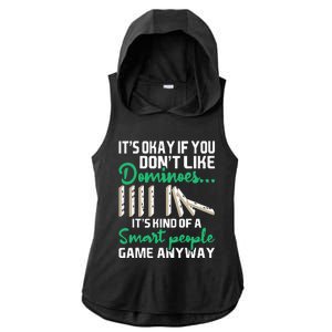 Smart People Game Anyway  Dominoes Lover Domino Player Ladies PosiCharge Tri-Blend Wicking Draft Hoodie Tank