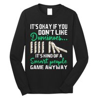 Smart People Game Anyway  Dominoes Lover Domino Player Long Sleeve Shirt