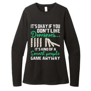 Smart People Game Anyway  Dominoes Lover Domino Player Womens CVC Long Sleeve Shirt