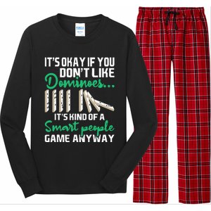 Smart People Game Anyway  Dominoes Lover Domino Player Long Sleeve Pajama Set