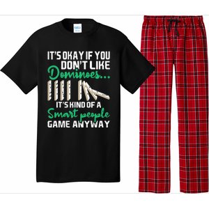 Smart People Game Anyway  Dominoes Lover Domino Player Pajama Set