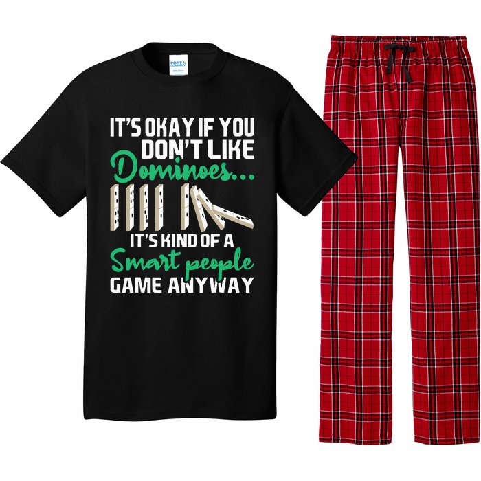 Smart People Game Anyway  Dominoes Lover Domino Player Pajama Set