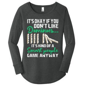 Smart People Game Anyway  Dominoes Lover Domino Player Women's Perfect Tri Tunic Long Sleeve Shirt