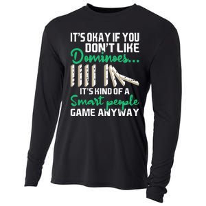 Smart People Game Anyway  Dominoes Lover Domino Player Cooling Performance Long Sleeve Crew