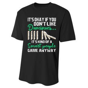 Smart People Game Anyway  Dominoes Lover Domino Player Performance Sprint T-Shirt